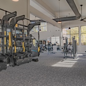Work up a sweat! Fitness center with equipment